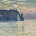 The Cliff, Étretat, Sunset